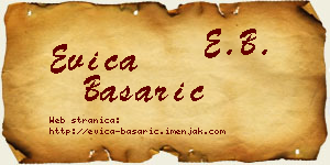 Evica Basarić vizit kartica